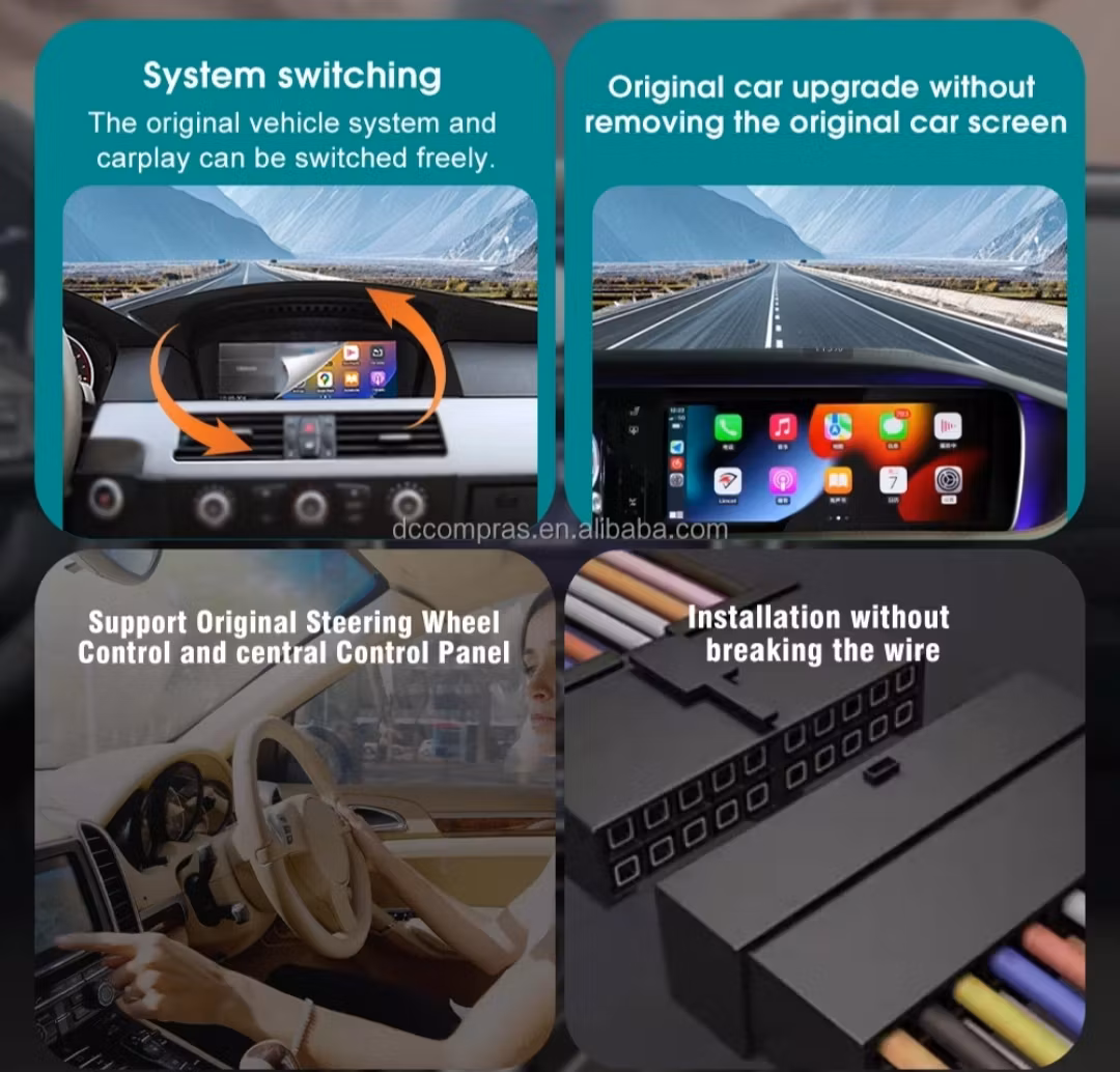 Carplay & android auto box Volvo S80 ,CX70,V70  (2010--2013)+ GRATIS BACKKAMERA