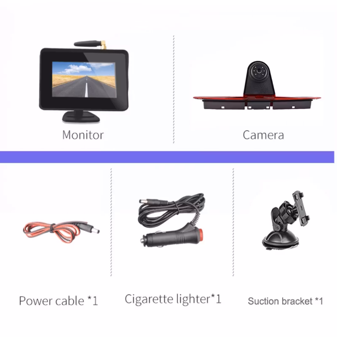 5 tums+digital  trådlös bromsljus backkamera VW CRAFTER ( 2012 --2016)