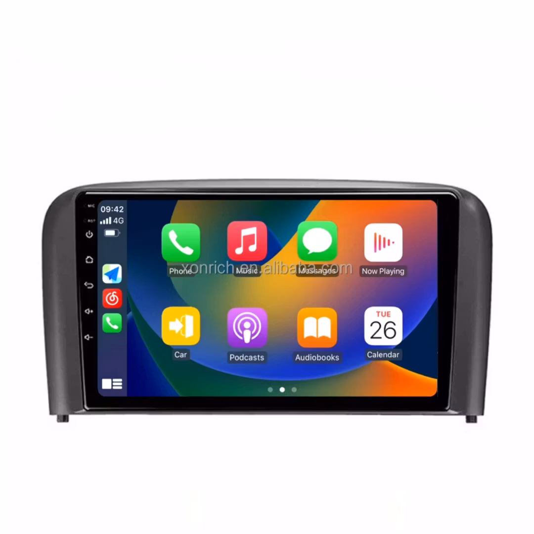 9" android 14,bilstereo Volvo S80  (1998-2006) gps,carplay, bluetooth, android auto wifi,rds, dsp, Ram: 4GB,Rom: 64GB,4G LTE+Gratis backkamera