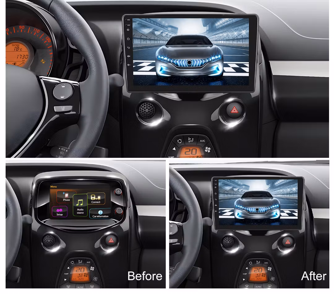 9" android 15 bilstereo Citroen c1( 2014--2021) gps, carplay,andrpid auto, rds, wifi Dsp, 2GB+ 64GB,Gratis backkamera,