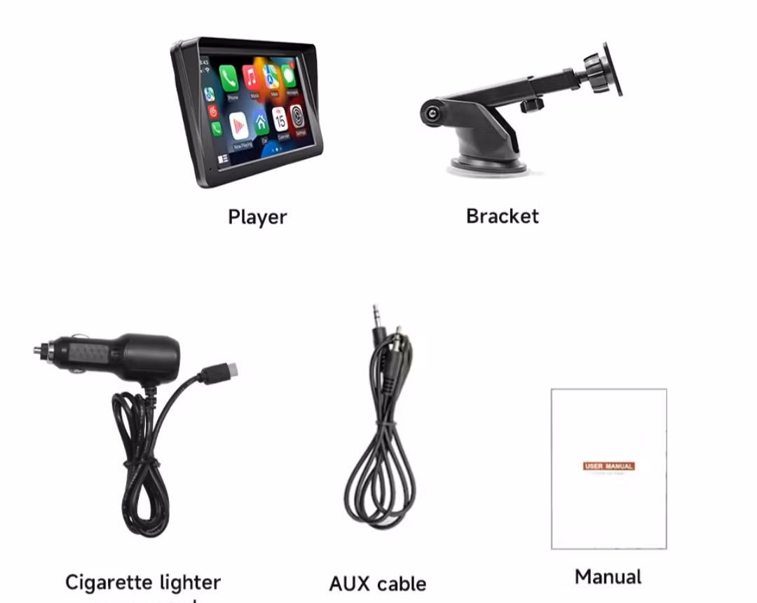 Kopia 7'' TFT pekskärm ,Dual Band WiFi-nätverk carplay android auto