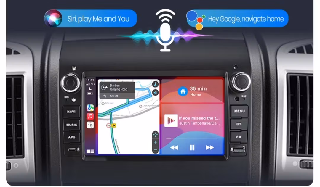 7" Android 13 Bilstereo Fiat Ducato 2012–2020 – Trådlös CarPlay & Android Auto, 4GB+64GB, 4G, DSP, IPS HD