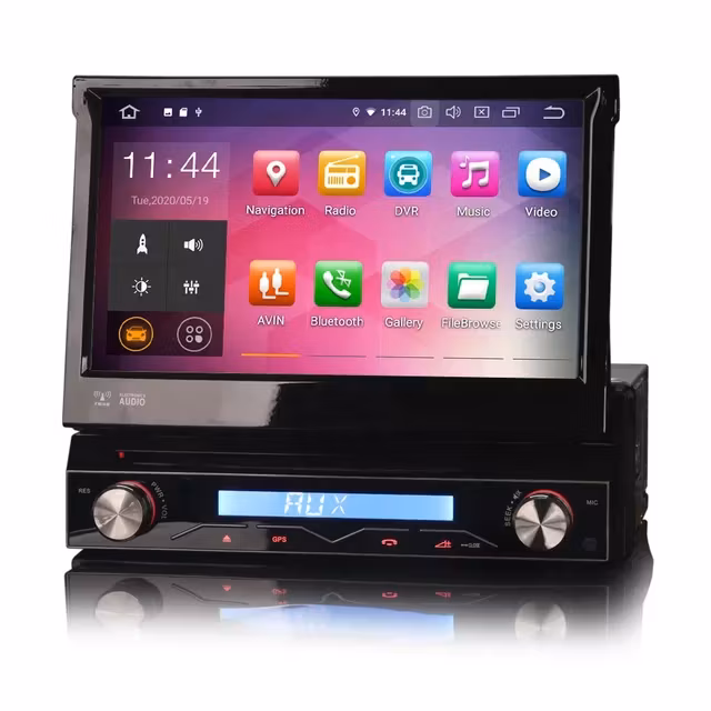 7" 1DIN bilstereo android10,gps,dvd,wifi, lös frontpanel