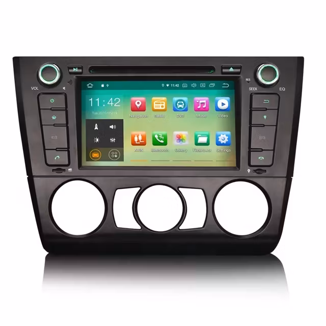 7" android 12 Bilradio BMW E81,E82 , E88 ( 2005--2012) gps wifi carplay android auto blåtand rds Dsp Ram:4GB, Rom: 64GB , 4GSIM  wifi dvd spelare