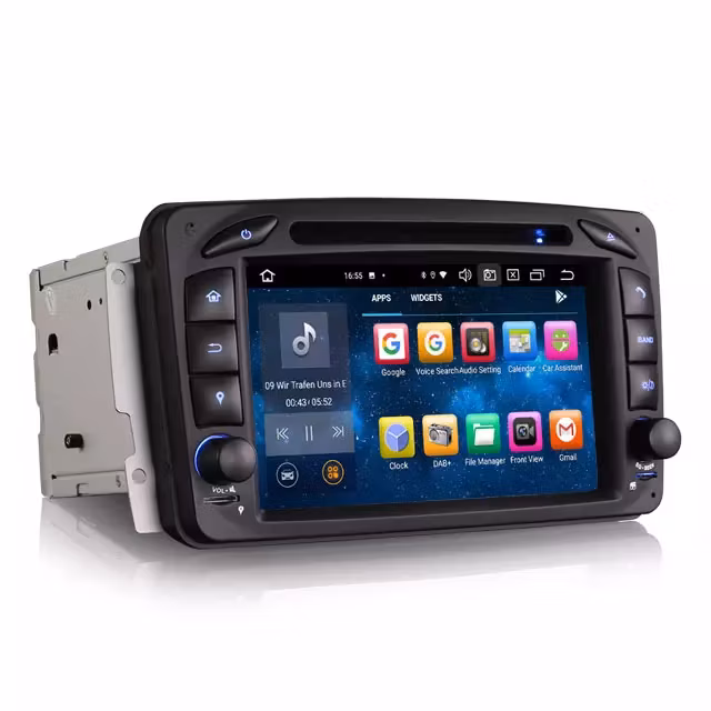 7" android 10,bilstereo Mercedes Benz C-klass,CLK- klass, viano