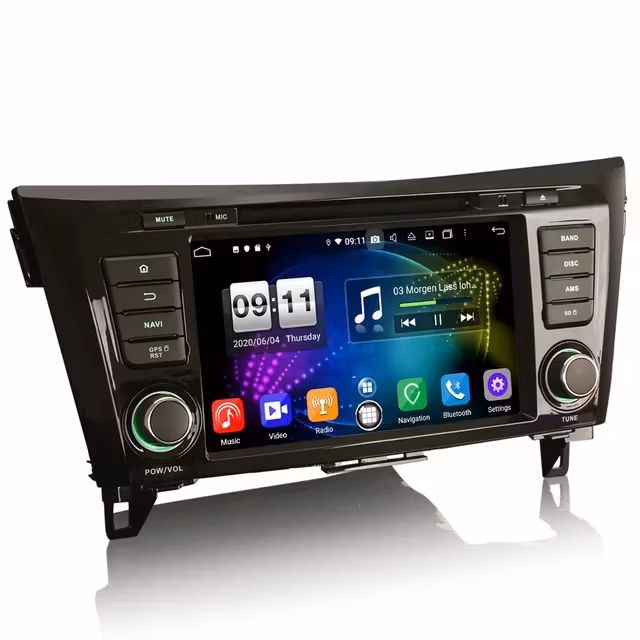 8" android10, bilstereo Nissan X-Trail,Qashqai,Rogue ( 2014---2018) DVD spelare, carplay android auto blåtand rds Dsp 64gb