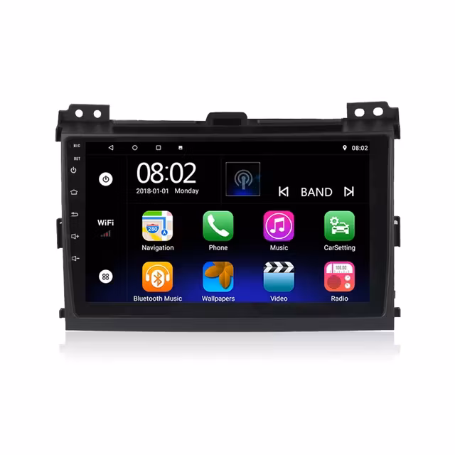 Android 10 ,9" bilstereo ,GPS,wifi Toyota Landcruiser Prado 120 ( 2002  ---  2009)