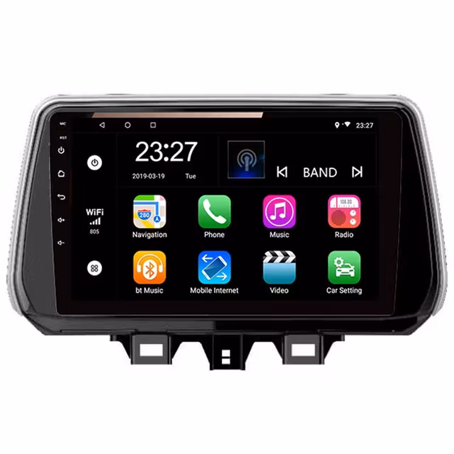 9" androud 10, bilstereo ,gps, wifi Hyundai ix45, Tucson (2018---2020)