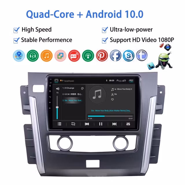 Andro7d 10, bilstereo ,gps,wifi,Nissan Patrol, 2015