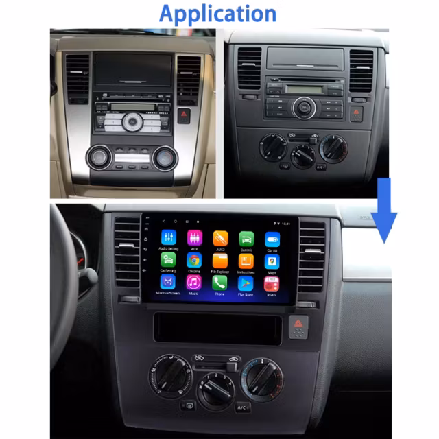 9" ansroid 10, bilstereo ,gps,wifi, NissanTiida(2005----2010)