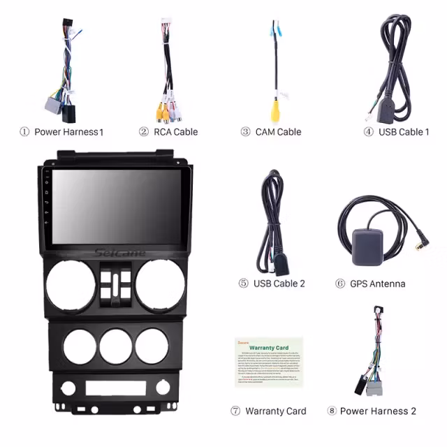 9" android 11, bilstereo  Jeep Wrangler ( 2008--2010) gps,wifi,32gb, dsp carplay  android auto 4G-MODUL