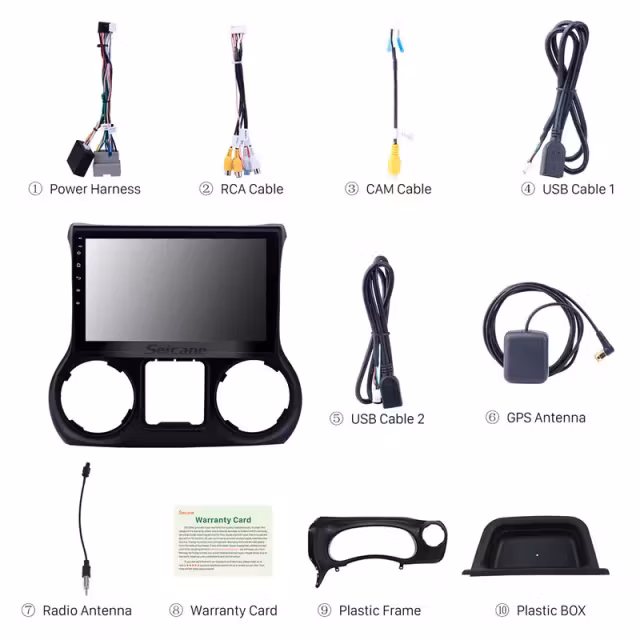10,1" android 12,bilstereo Jeep Wrangler (2015--2017) ,gps, Wi-Fi, 64gb,4G WiFi-modul
