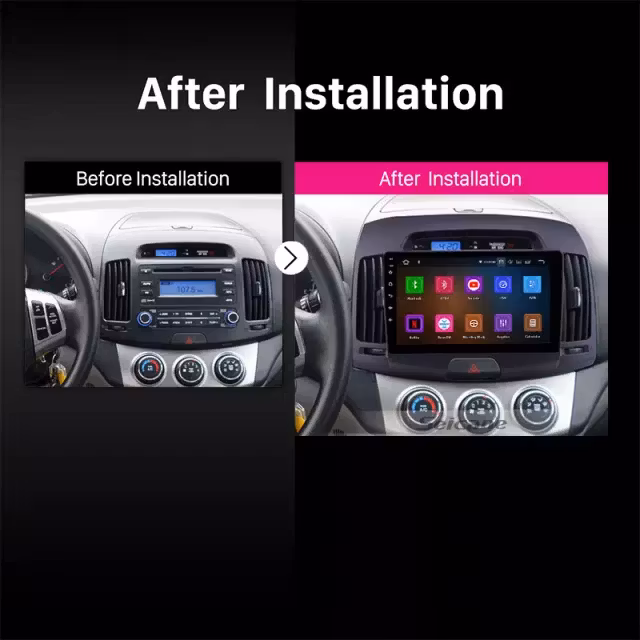 9"android 10, bilstereo Hyundai Elantra (2007--2011)GPS, wifi, 32GB,Grå