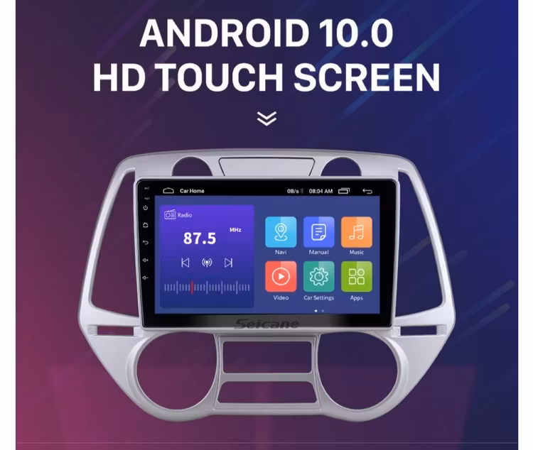 9"android  10, bilstereo  Hyundai  i20 ( 2008---2012) gps,wifi,32GB