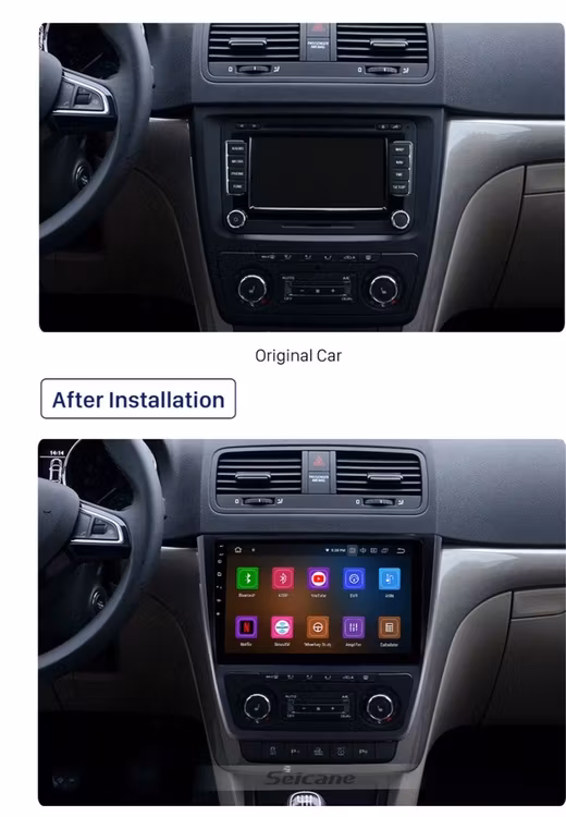10,1" android  11, Skoda  Yeti (2014---2018) gps, wifi, 32GB carplay android auto blåtand rds Dsp  4G