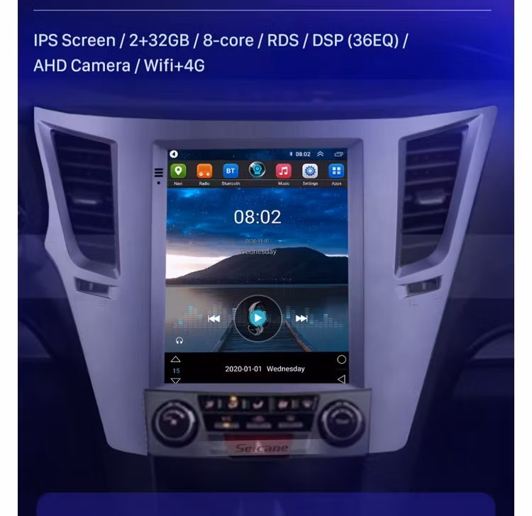 9.7" android 11, bilstereo Subaru outback(2010---2014) gps, wifi, 32GB, blåtand carplay dsp 4G modul