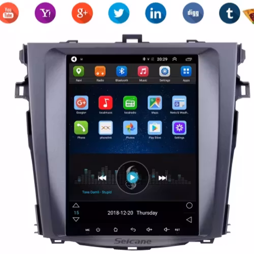9.7" android 10, bilstereo Toyota Corolla (2006--2012) wifi, 32GB, blåtand, 4G-