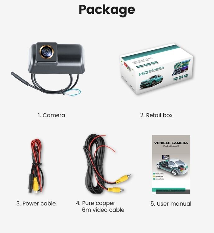 170 grader sndroid bilstereo backkamera Ford connect, Transit