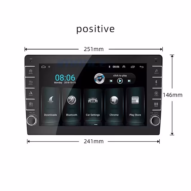 9"android 10, universal bilstereo GPS, wifi, 16GB,blåtand,