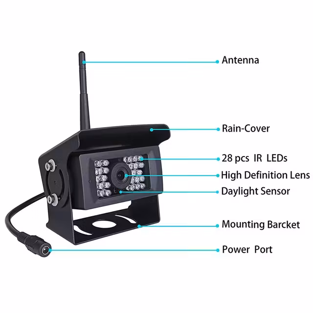 30 meter Wifi backkamera till  truck,buss, minibuss,djurtransportbil,husbil