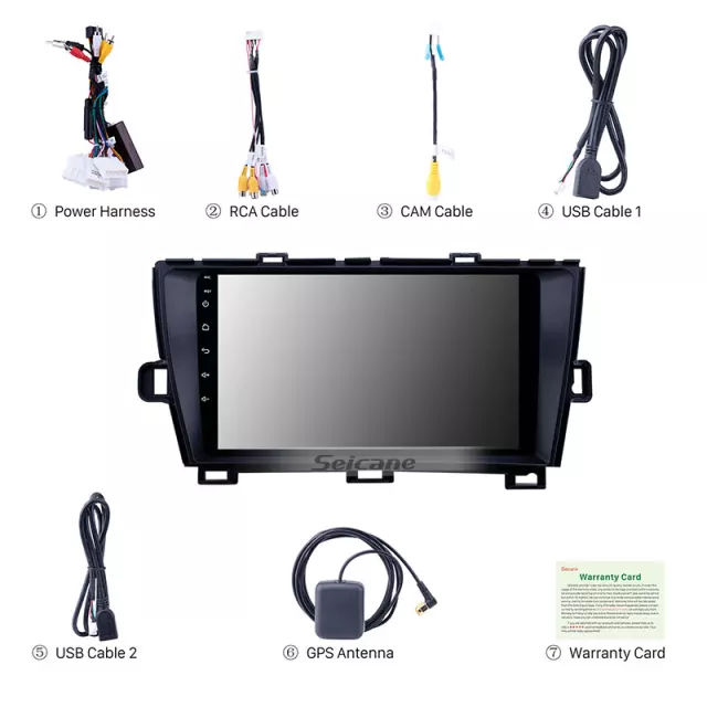 9"android 11,bilstereo TOYOTA PRIUS (2010----2014) GPS,WIFI, 32GB, blåtand,,carplay 4G