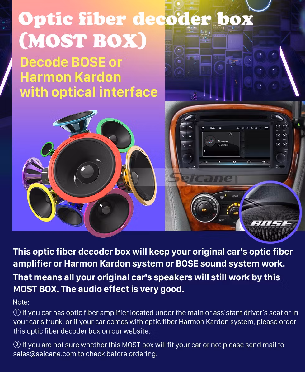 Optisk fiberdekoderbox Mercedes Benz  SLK (2004---2015)