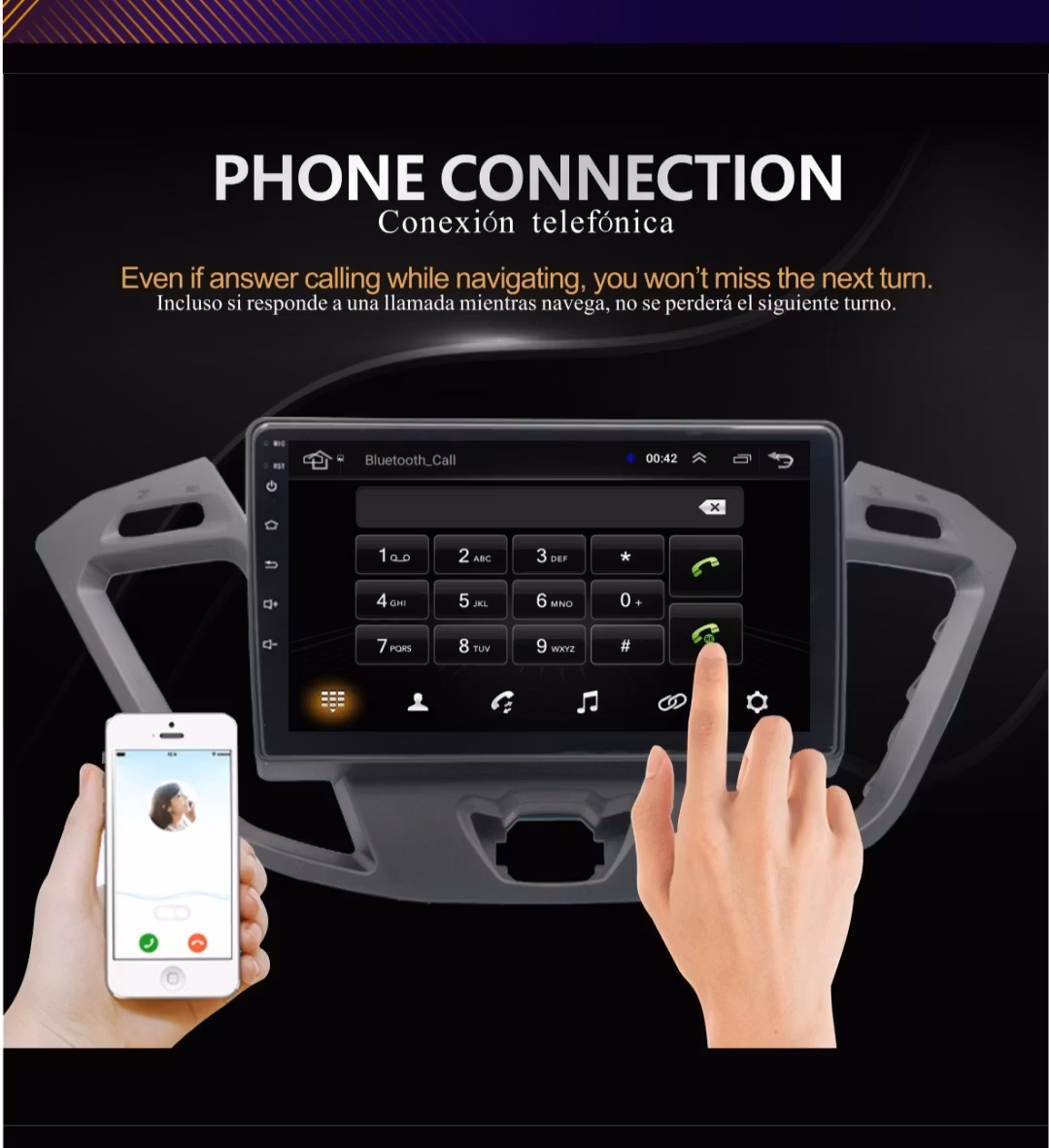 9" Android10, bilstereo ,gps,wifi,Ford transit custom,Ford Tourneo custom  (2012---2017)  Gps,RDS,carplay,android auto,32gb,wif carplay android auto i,blåtand  4G  Dsp + gratis  backkamera