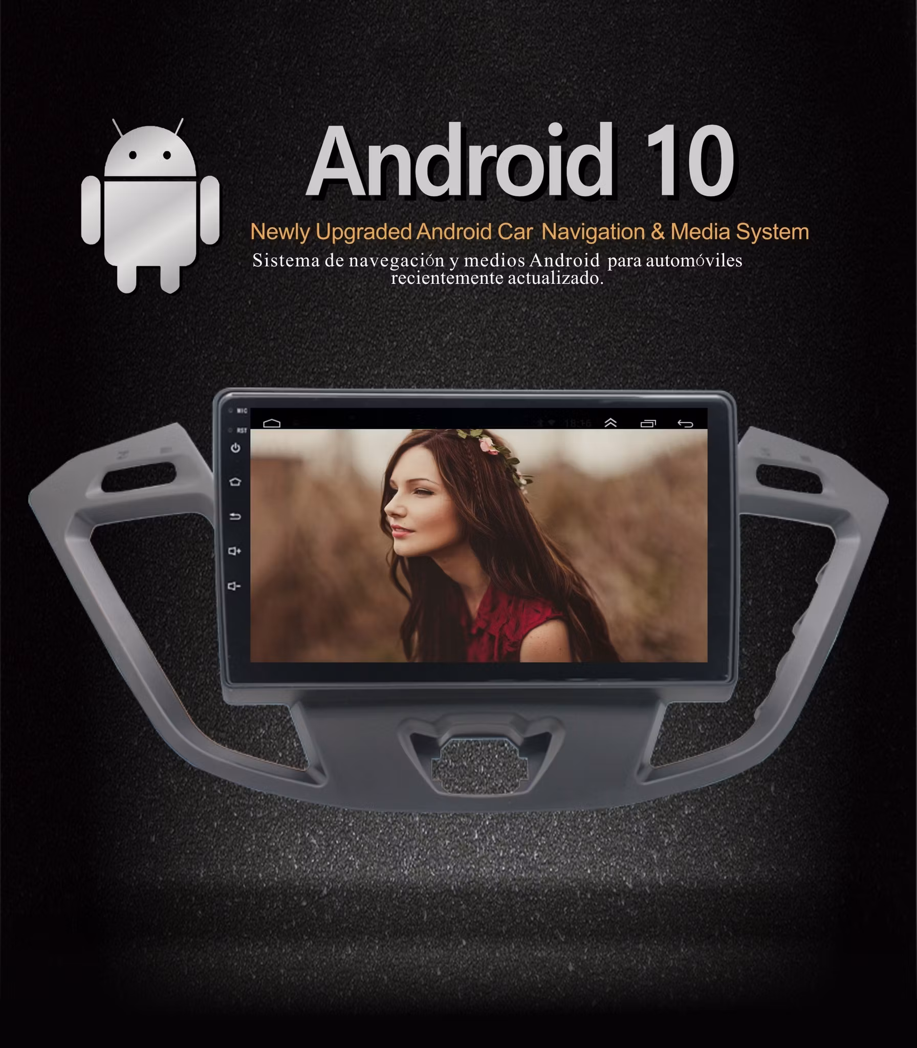 9" Android10, bilstereo ,gps,wifi,Ford transit custom,Ford Tourneo custom  (2012---2017)  Gps,RDS,carplay,android auto,32gb,wif carplay android auto i,blåtand  4G  Dsp + gratis  backkamera