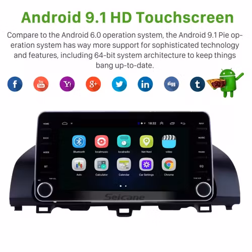 9"android 10 ,bilstereo Honda accord 10( 2018--2018) gps, wifi, 32GB  carplay, wifi, blåtand