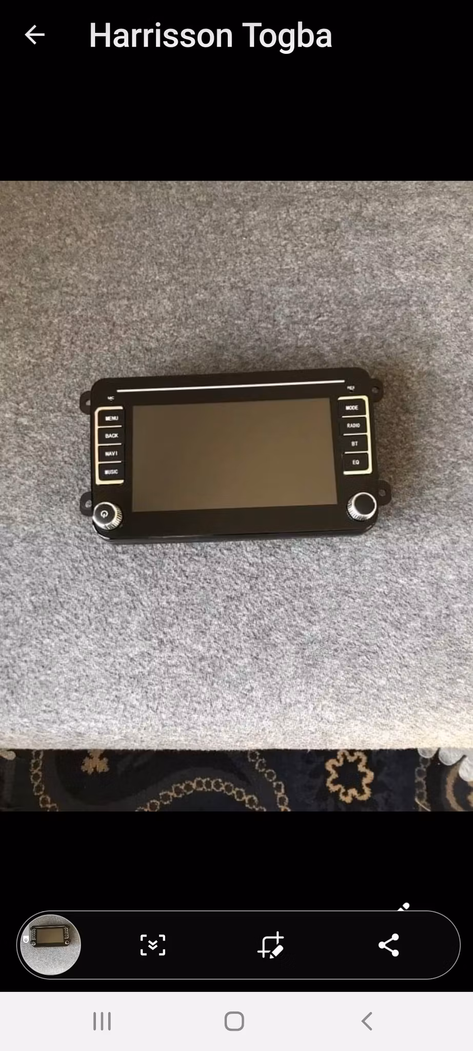 7" android10, vw bilstereo  ,gps, 32GB, blåtand, wifi
