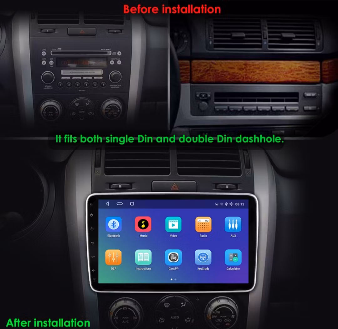 10,1" android 10,  1din 24 volt bilstereo, till lastbil & bussar