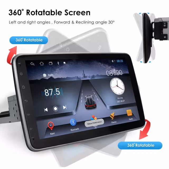 10,1" android 10,  1din 24 volt bilstereo, till lastbil & bussar