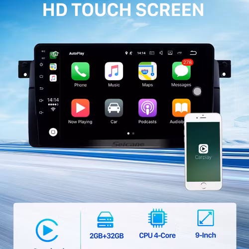 9"Android 10, bilstereo BMW E46  M3, Rover 75 ,MG ZT gps,wifi