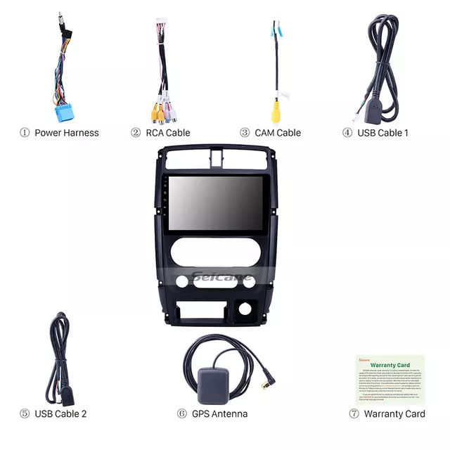 9"android 10,bilstereo Suziki Jimny (2007--2012) gps, carplay  wifi  Android auto, 32GB blåtand, RDS