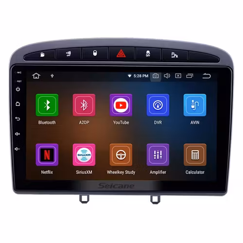 9"android  10, bilstereo Peugeot 308, 408 (2010----2011) gps wifi,carplay android auto, RDS,DSP , ljudsystem
