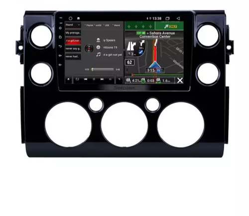 9"android 10,bilstereo  Toyota FJ cruiser(2007--2018) gps,carplay, blåtand, android auto, RDS, 32GB