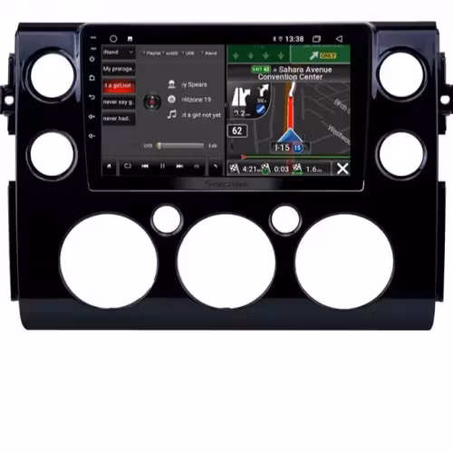 9"android 10,bilstereo  Toyota FJ cruiser(2007--2018) gps,carplay, blåtand, android auto, RDS, 32GB