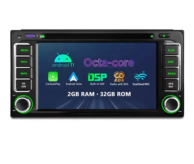 6,5" android 11, bilstereo  Toyota RAV4,HILUX, RUNNER(2000--2011) 32GB,WIFI,carplay,android auto, RDS,gps,blåtand