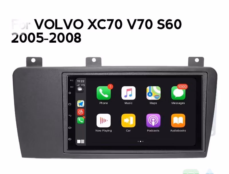 7"android 12 bilstereo volvo v70,xc70,S60 (2005---2008) RDS,carplay ,android auto, RAM:2GB,ROM:32GBGPS,Rattkontroll  4GSIM,