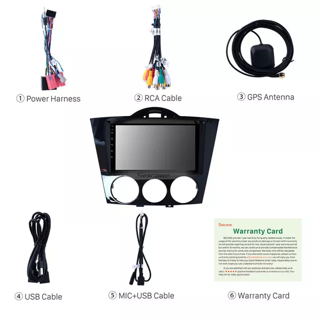7"android 20,bilstereo  Mazda RX8(2003 ---->) gps,wifi, 32GB, blåtand, android auto, carplay gps,