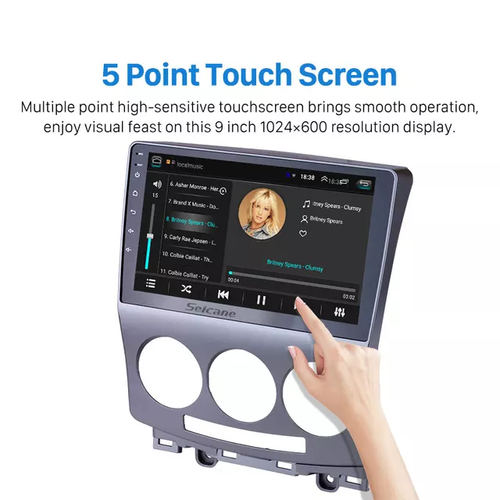 9"android 10 bilstereo  Mazda 5 ( 2005--2010) gps  wifi  carplay, android auto  blåtand, wifi  rds