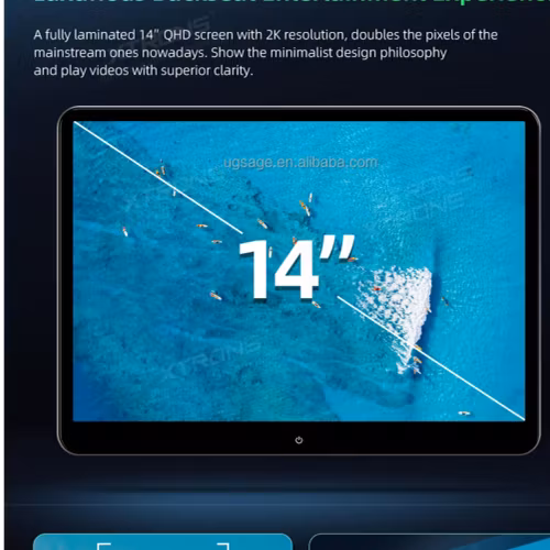 14"android11 ,Underhållningssystem för baksätet  med dubbla Wifi