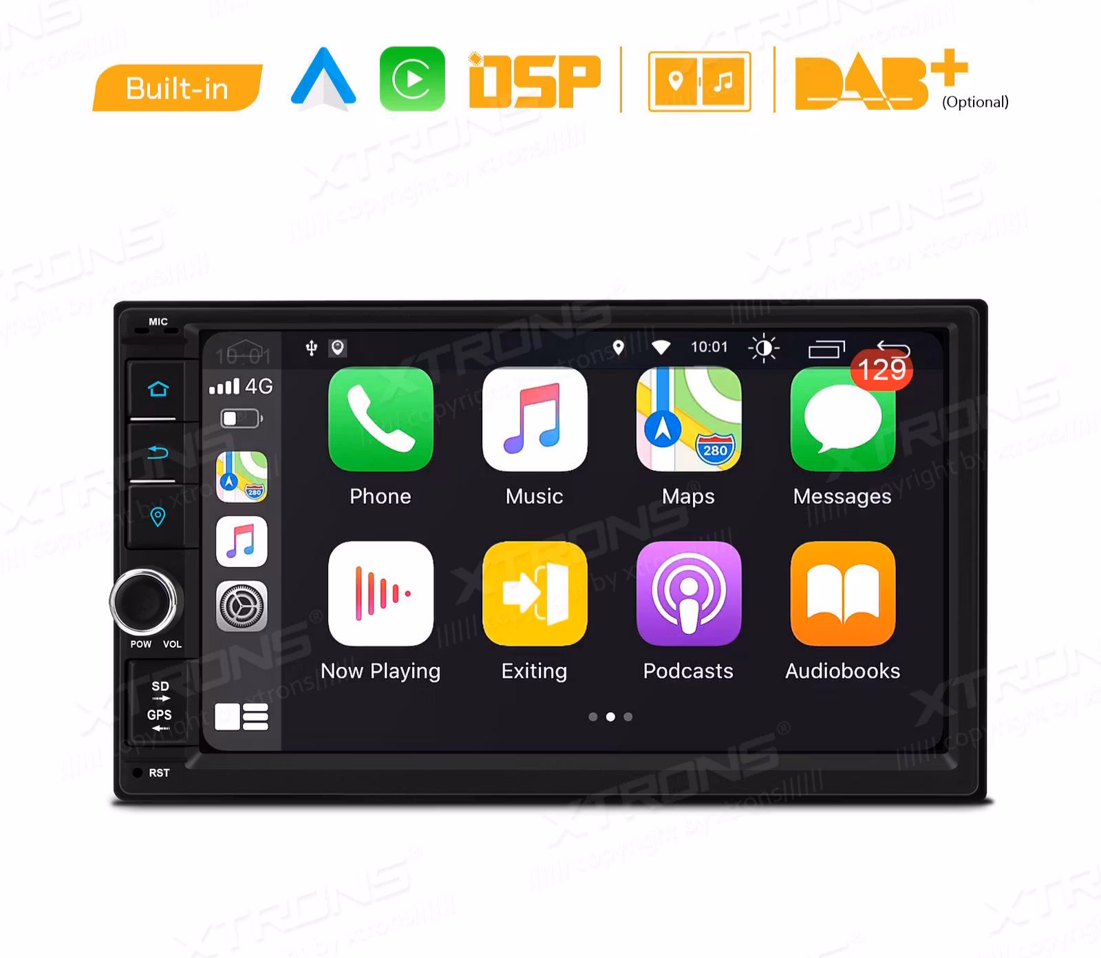 7"android 11 , 2Din bilstereo ,32GB ROM, Wifi gps,carplay, android auto,  rds,blåtand ,DSP