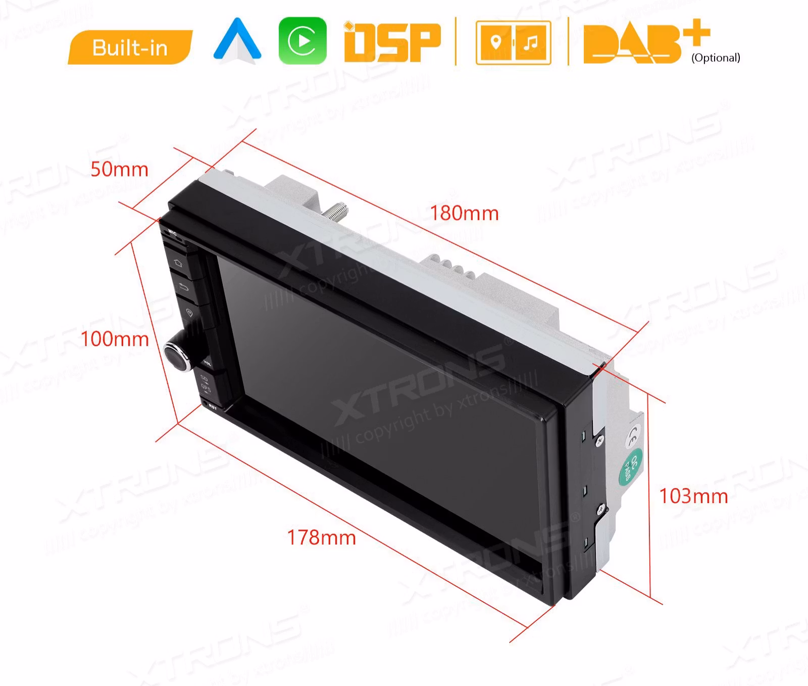 7"android 11 , 2Din bilstereo ,32GB ROM, Wifi gps,carplay, android auto,  rds,blåtand ,DSP