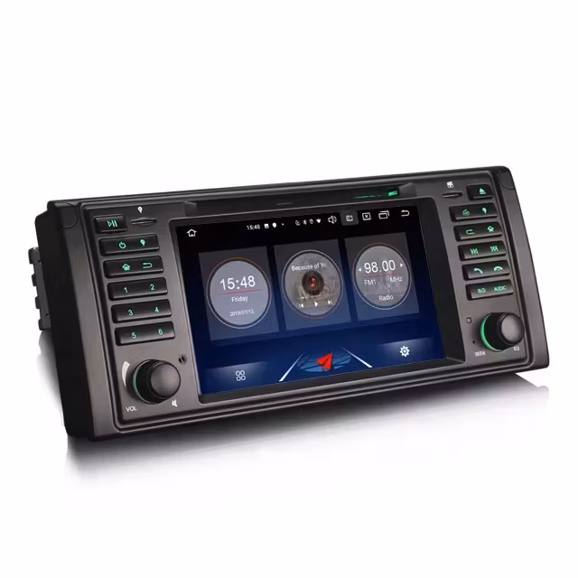 7"android 10,bilstereo BMW E39, E53,x5, M5( 1996---2007) gps,32gb, blåtand, carplay, android auto, carplay, blåtand, wifi, rds 4G Internet