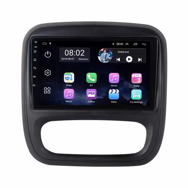 9"android 12,bilstereo Renault Trafic(2014--2023) gps wifi carplay android auto ROM: 64GB, RAM: 4GB Blåtand RDS DSP, 4GSIM