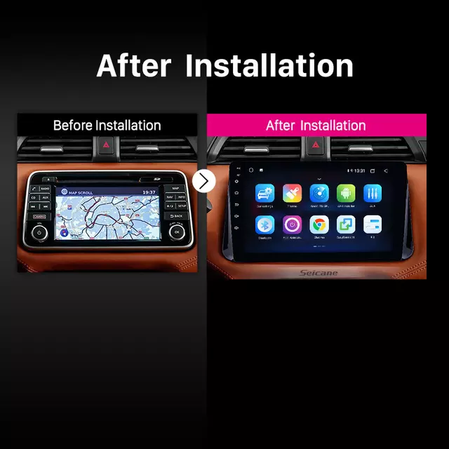 9"android 10 bilstereo  NISSAN Micra( 2016---2020) gps wifi carplay android auto blåtand rds Dsp 32gb