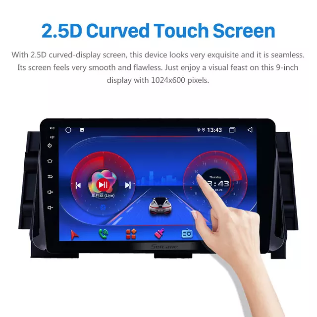 9"android 10 bilstereo  NISSAN Micra( 2016---2020) gps wifi carplay android auto blåtand rds Dsp 32gb