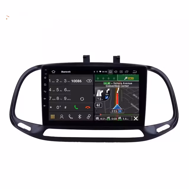 9" android 10, bilstereo  FIAT DOBLO (2015--2019) gps wifi carplay android auto blåtand rds Dsp  RAM:4GB, ROM:64GB  4G LTE