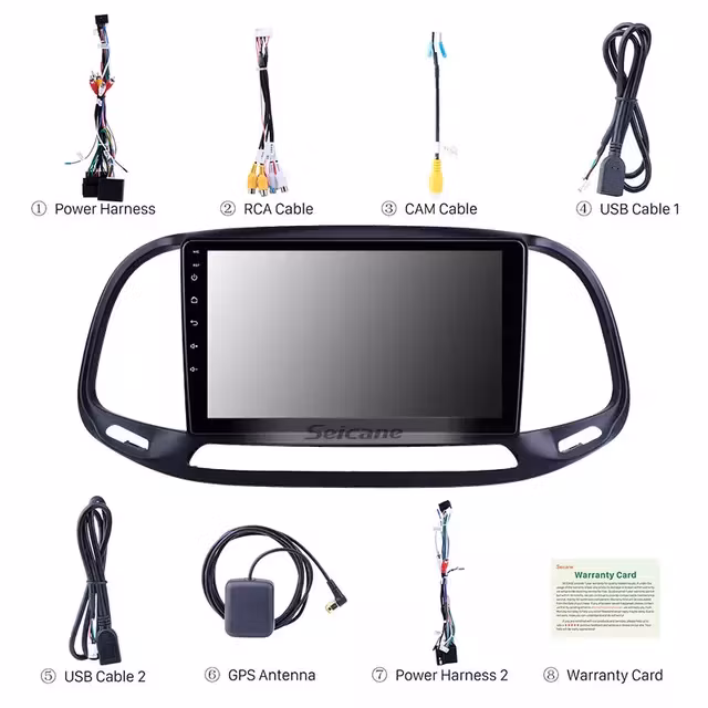 9" android 10, bilstereo  FIAT DOBLO (2015--2019) gps wifi carplay android auto blåtand rds Dsp  RAM:4GB, ROM:64GB  4G LTE